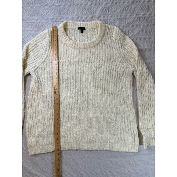 Talbots Sweaters - Talbots Womens L Chunky Knit Sweater Ivory Cream Textured Pullover